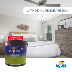 TINTA ACRÍLICA ÁREA INTERNA ÁGUIA 14L RENDE ATÉ 32M²